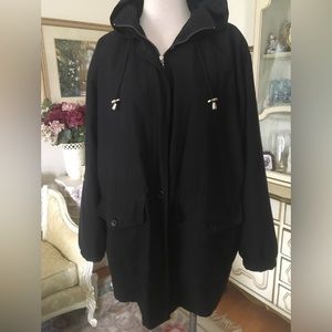 Aeros by Kristin Blake great condition black detachable hooded jacket size XL